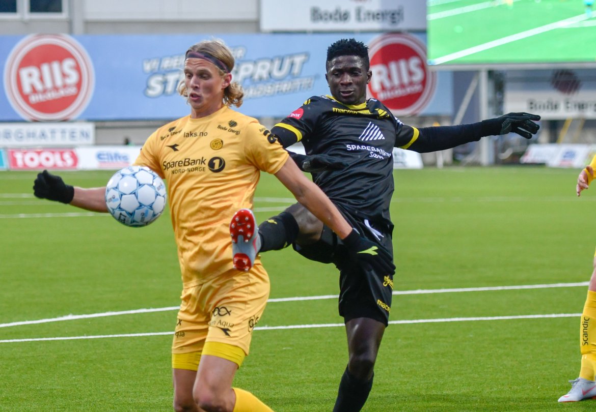 Ulrik Saltnes under kampen på Start.