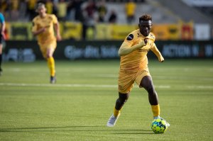 Victor Boniface i kampen mot Kristiansund hjemme 2020.