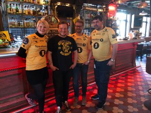 Jannike Ramsvik, Christoffer Klette, Erik Tostrup og Kjetil Linchausen på Styrhuset.