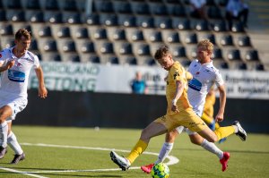 Kasper Junker i kampen mot Haugesund på Aspmyra 2020. 