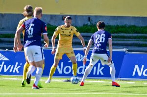 Amor Layout under kampen mot Strømsgodset. Kampen endte 2-0 til Glimt. 
