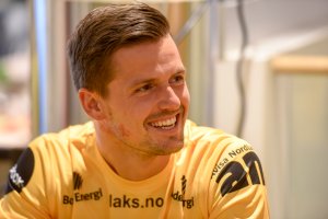 Eirik Wollen Steen på kick-off på City Nord før sesongen 2018.