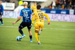 Håkon Evjen i kampen mot Stabæk på Aspmyra 2019.
