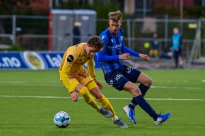 Håkon Evjen og Kasper Junker i hjemmekampen mot Stabæk 2019.
