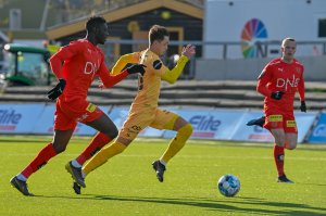 Håkon Evjen i kampen mot Lillestrøm på Aspmyra 2019.