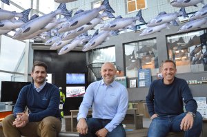 Salten Aqua ved controller John-Christian Andreassen, viseadministrerende direktør Jarle Solemdal og miljøsjef Asbjørn Hagen.
