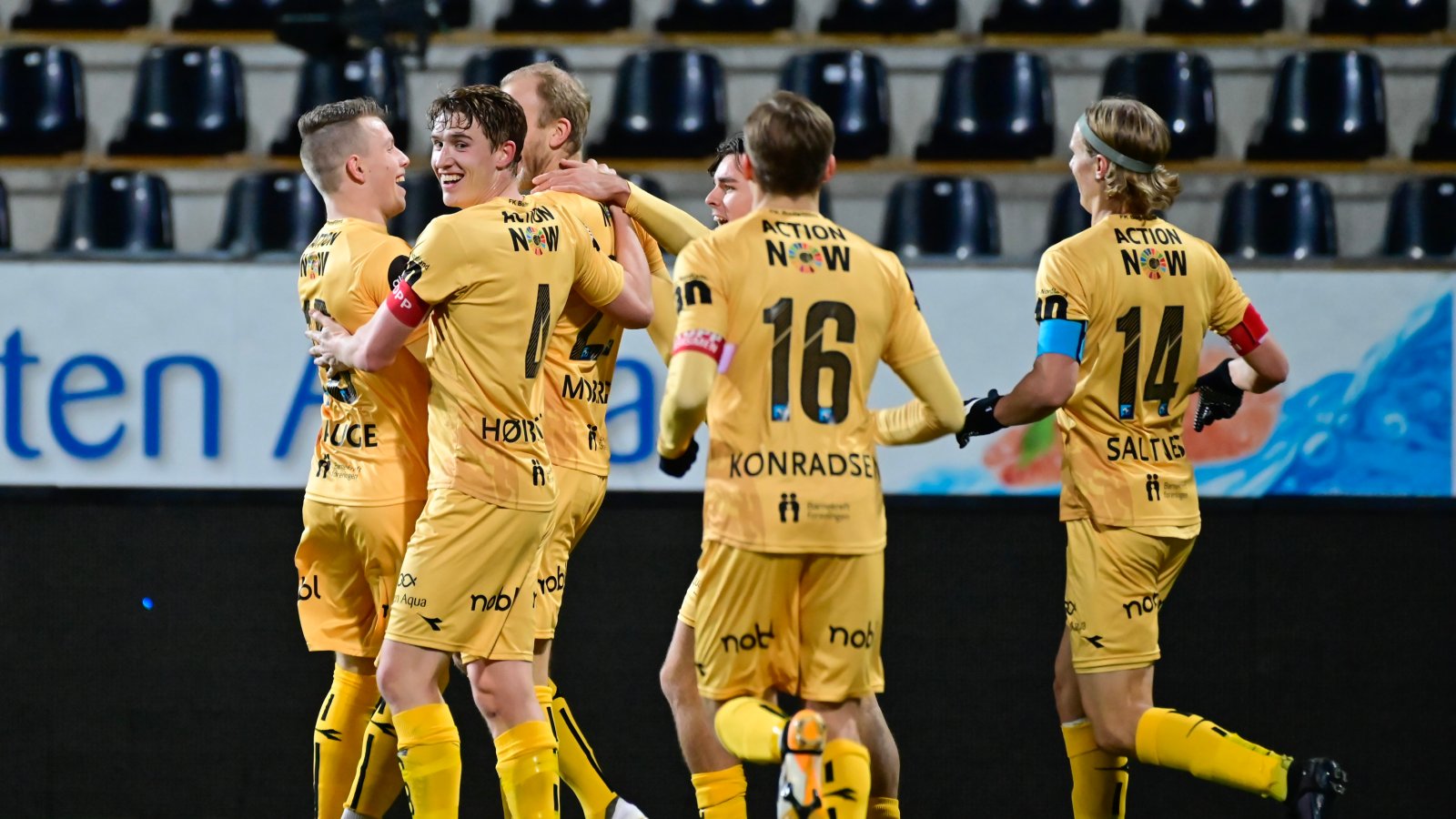 A-laget i kampen mot Rosenborg på Aspmyra i 2020. Bodø/Glimt. 