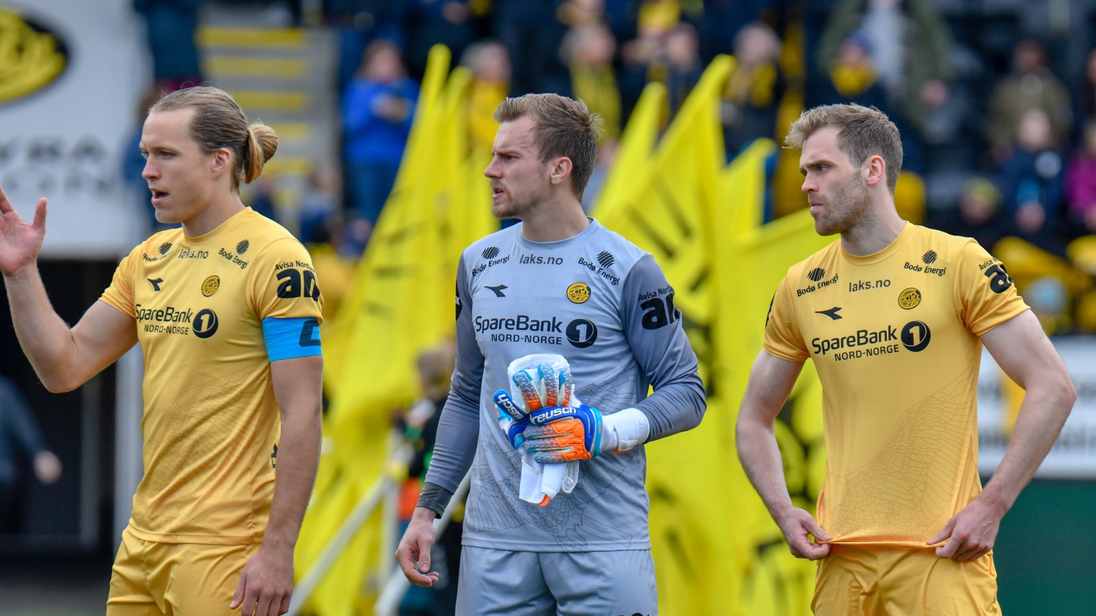 Martin Bjørnbak. Ricardo Friedrich og Brede Moe før kampen mot Sandefjord. 