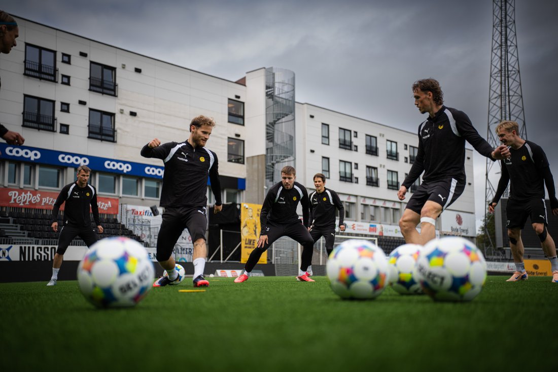 Trening, dagen før hjemmekampen mot belgiske Union St. Gilloise.