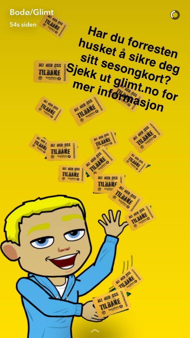 På Snapchat deler vi også morsomme illustrasjoner for å gi deg informasjon.