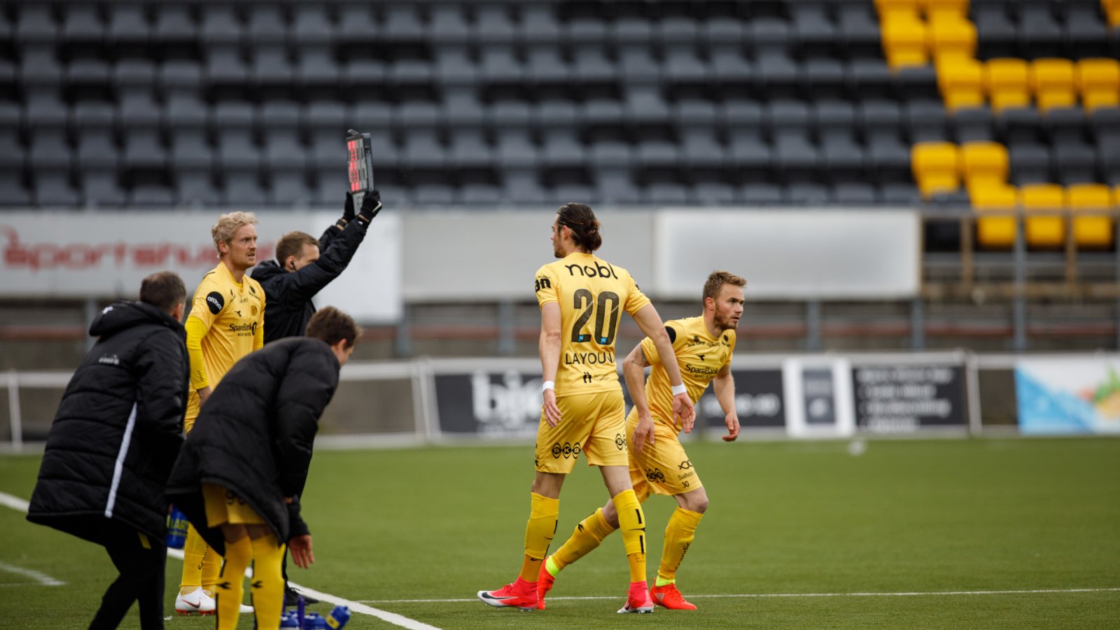 Geir André Herrem, Amour Layouni og Trond Olsen under kampen mot Sandefjord. 