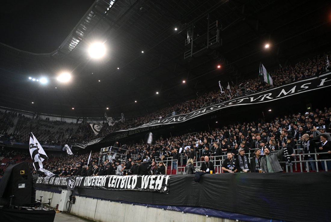 Til tross for at de ikke spiller sine hjemmekamper i Graz har de solid oppmøte blant supporterne (Photo by Jurij Kodrun - UEFA/Getty Images)