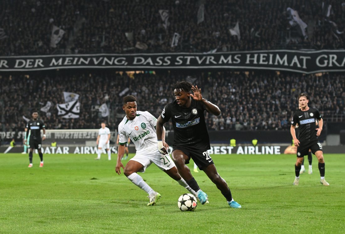Bilde fra Sturm Graz' hjemmekamp mot Sporting i Champions League i fjor høst 