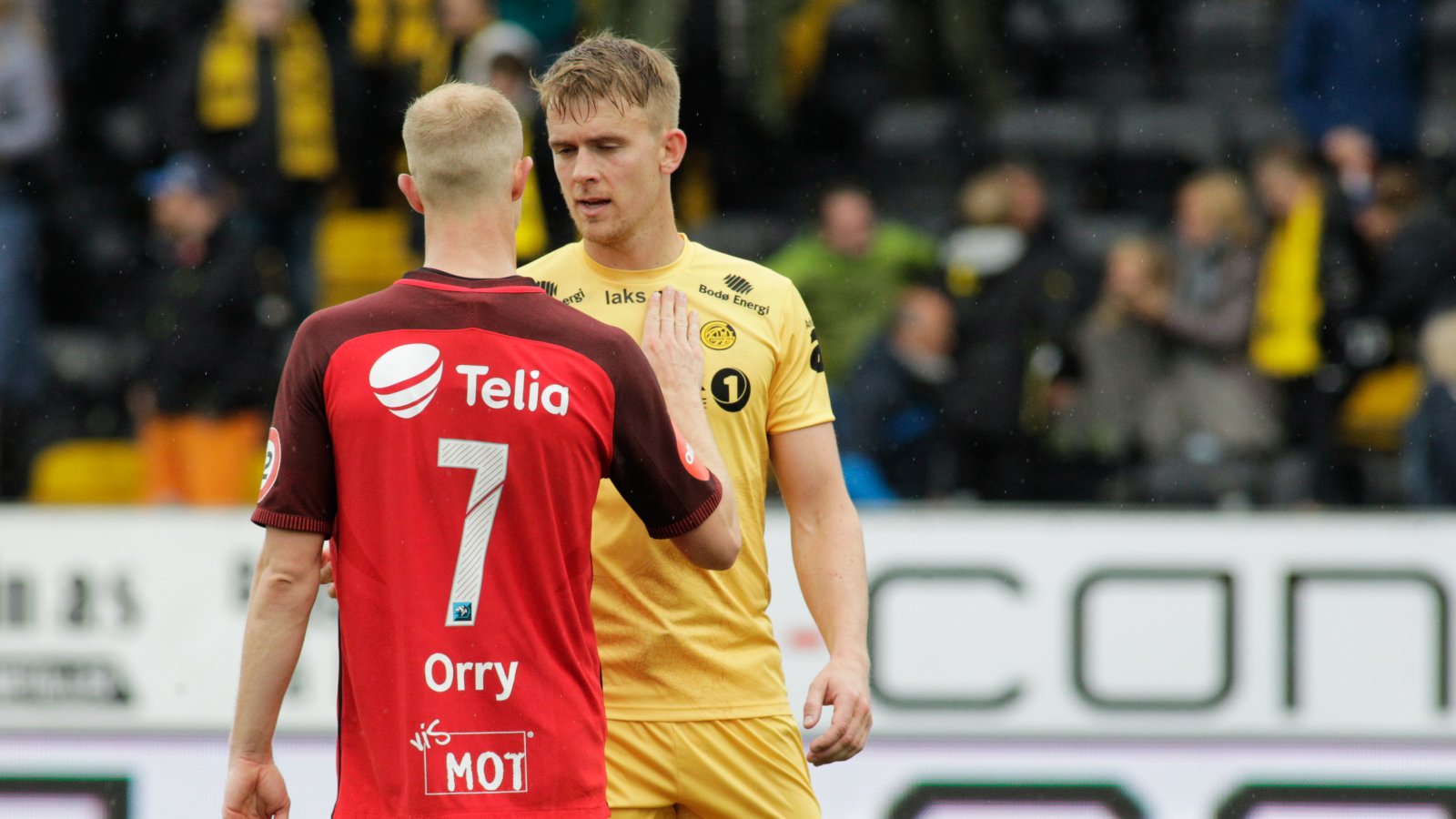 Kristian Fardal Opseth etter Bodø/Glimt og Brann på Aspmyra stadion.