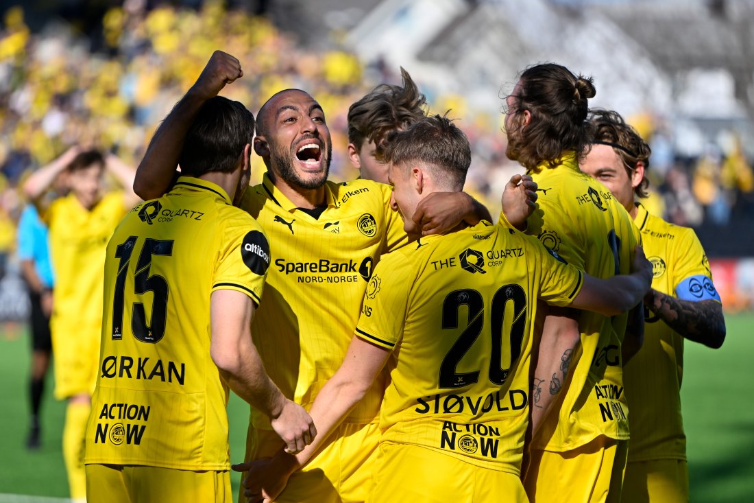 Haitam Aleesami jubler på Aspmyra. Foto: Kent Even Grundstad