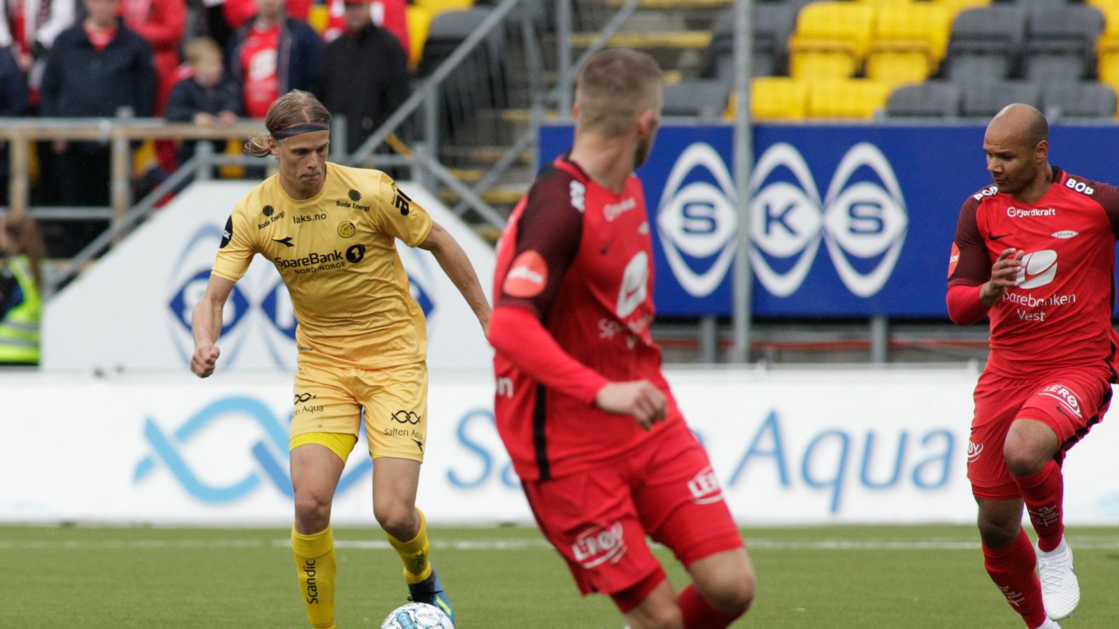 Ulrik Saltnes under Eliteseriekampen mellom Bodø/Glimt og Brann på Aspmyra stadion.