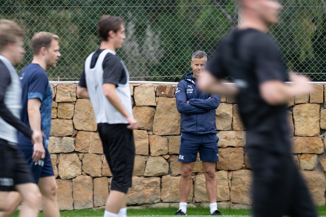 Kjetil Knutsen er dypt fokusert og motivert på årets første trening i Spania