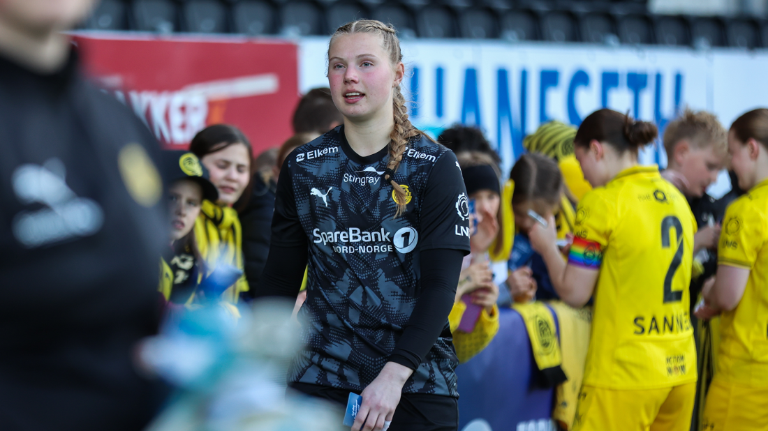 Emma Behrens etter kamp på Aspmyra