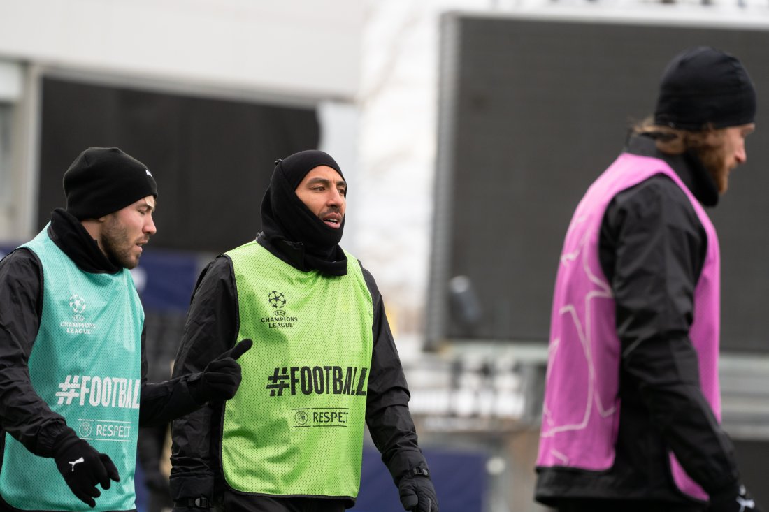 Haitam Aleesami på treningen dagen før kampen mot Inter i Bodø