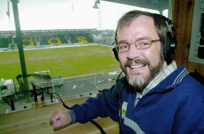 Rune Sætrum i speakerbua rundt år 2000. Foto: Avisa Nordland