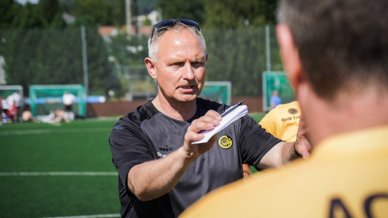 Trener for Glimtvis, Cato Moan. Bildet er fra NM i gatefotball noen år tilbake. Foto: Vilde Hiller Rasmussen/glimt.no