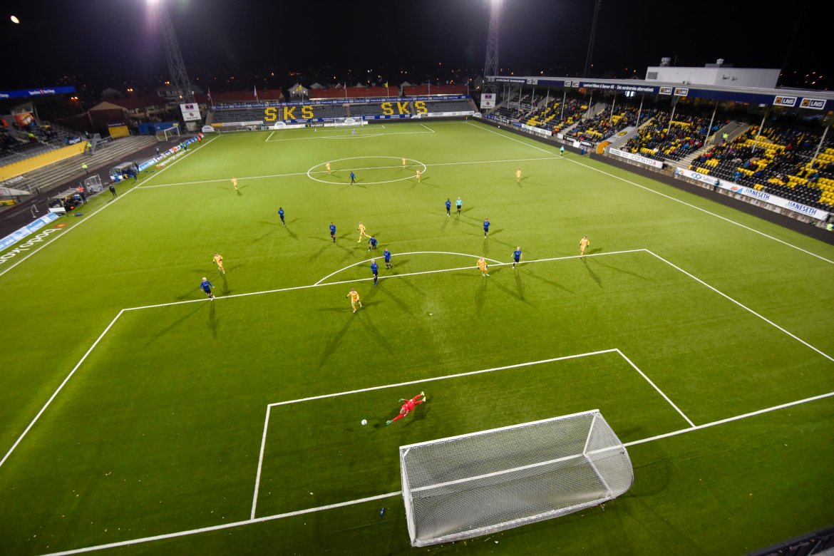 Oversiktsbilde over kampen mellom Bodø/Glimt og Stabæk.