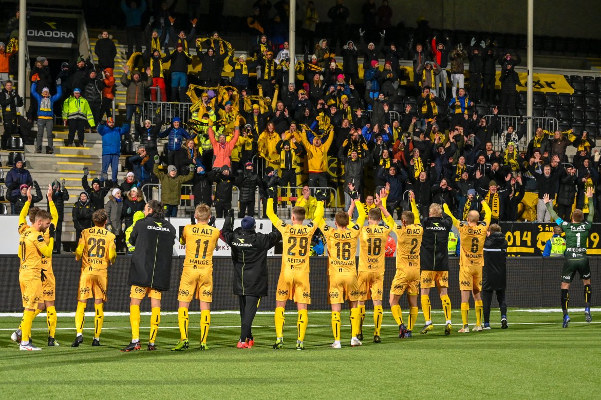 Glimt etter kampen mot Rosenborg 31. mars 2019.