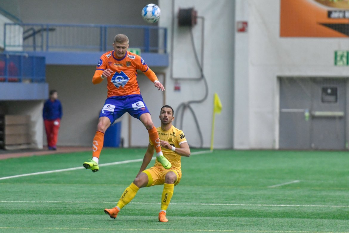 Isidoro under treningskampen mot AaFK.