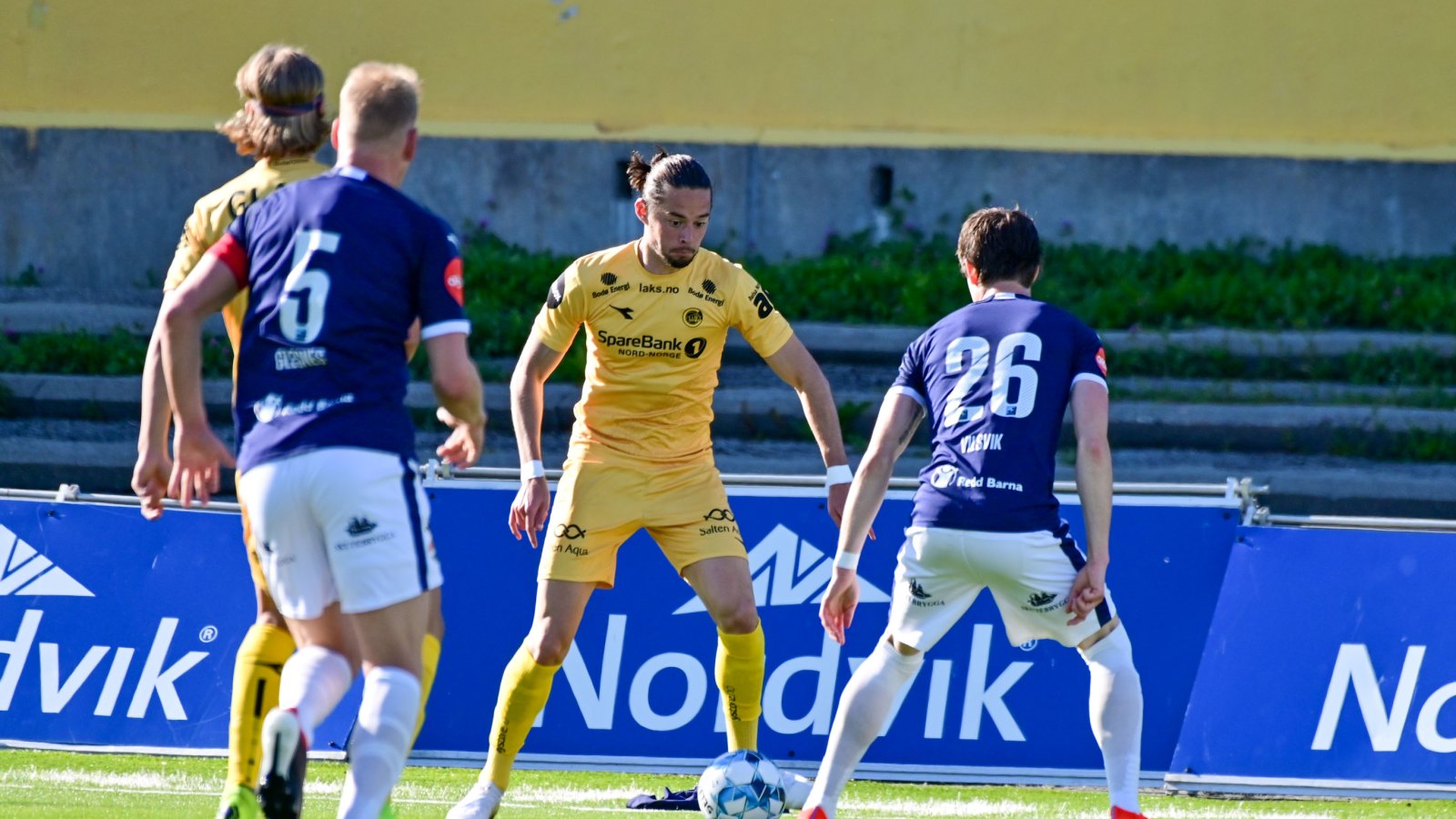 Amor Layout under kampen mot Strømsgodset. Kampen endte 2-0 til Glimt. 