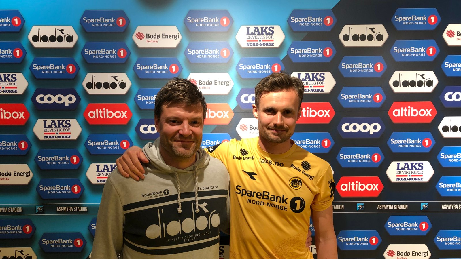 Sportslig leder Aasmund Bjørkan og Ole Amund Sveen.