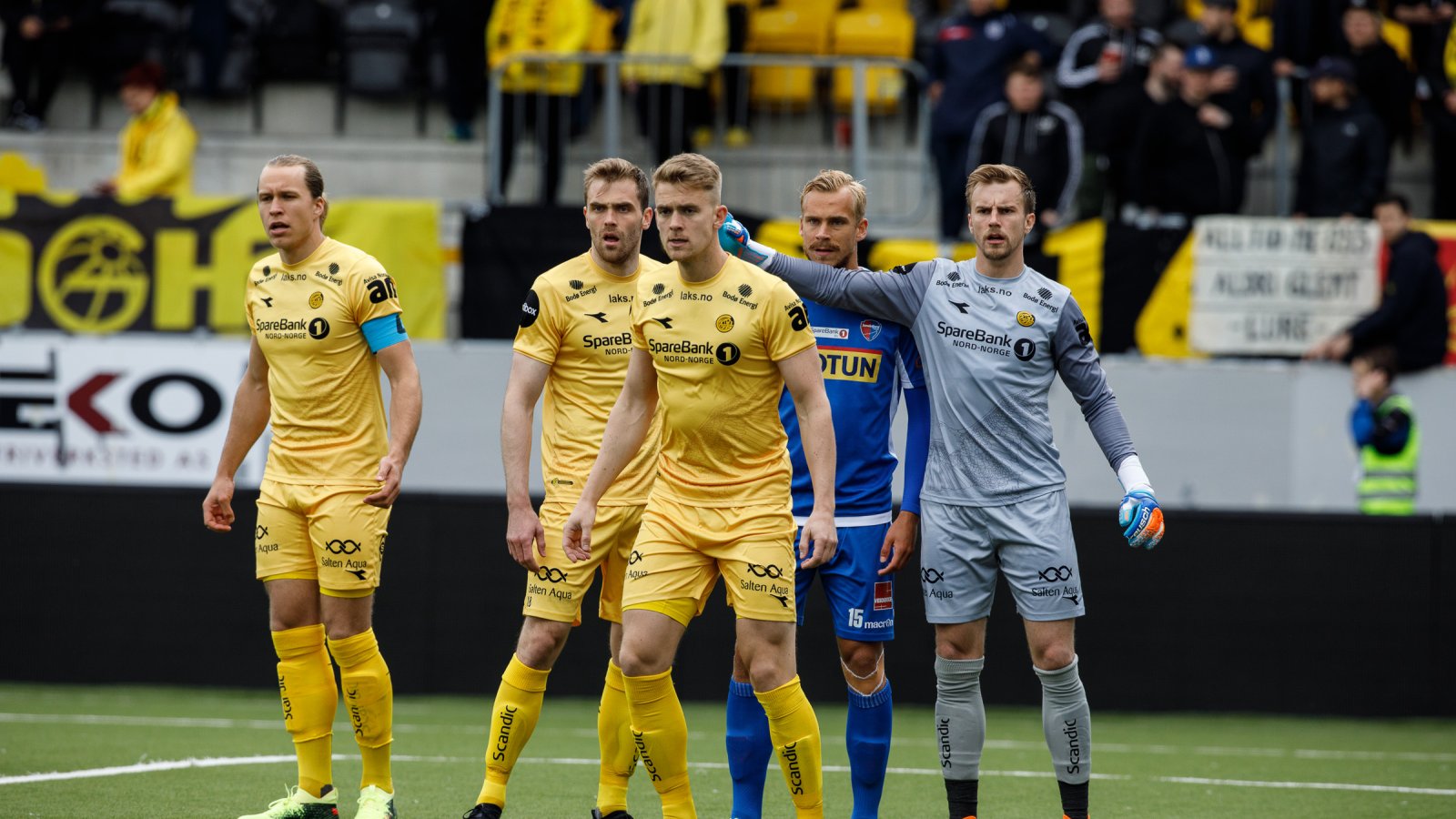 Martin Bjørnbak, Brede Moe, Kristian Aardal Opseth og Ricardo Friedrich mot Sandefjord på Aspmyra.