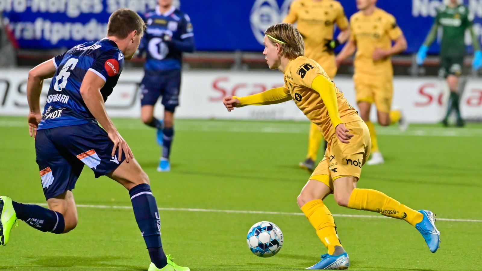 Jens Petter Hauge i kampen mot Kristiansund hjemme 2019.