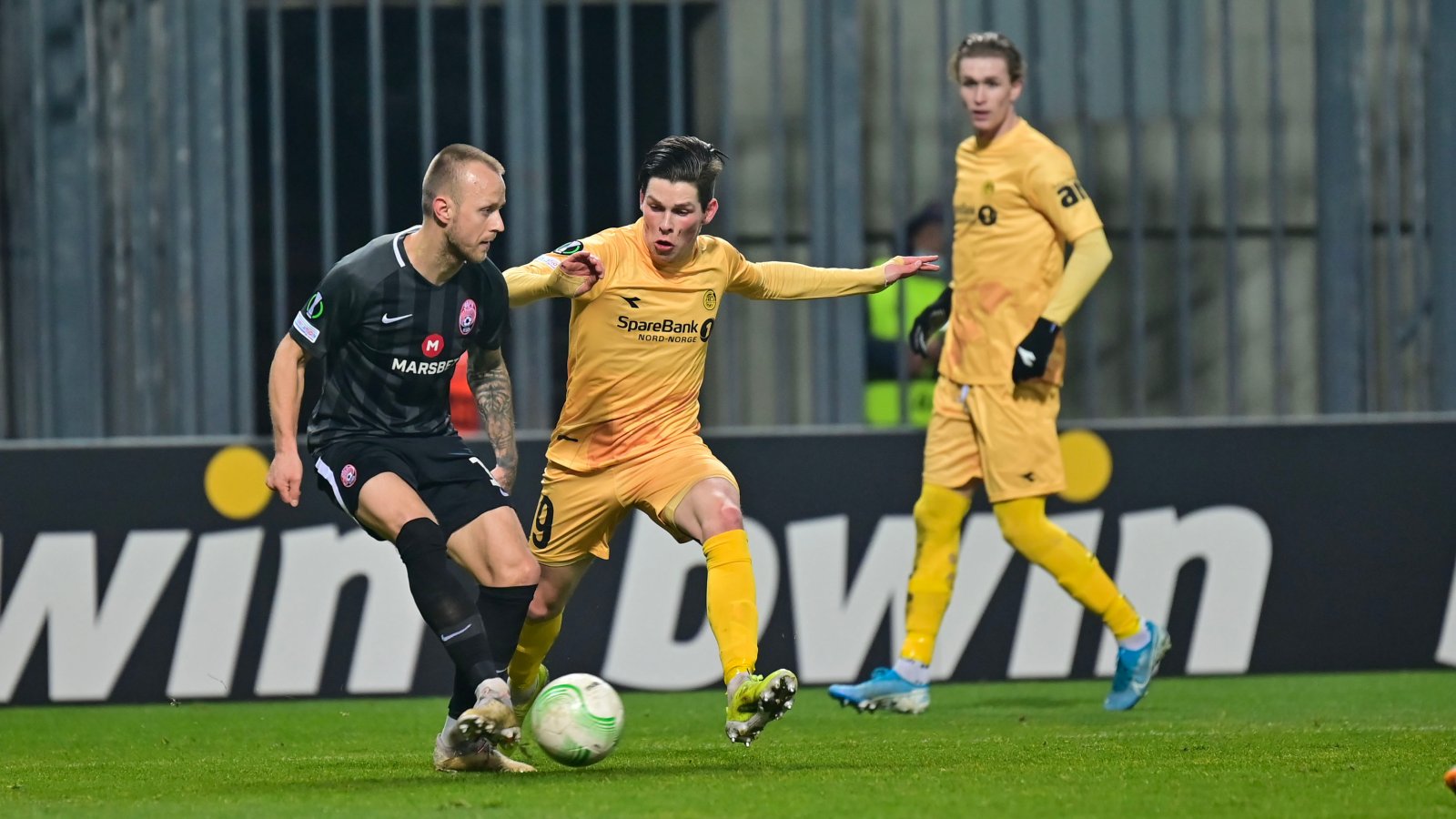 Sondre Brunstad Fet under bortekampen i UEFA Europa Conference League mot Zorya Luhansk 2021.