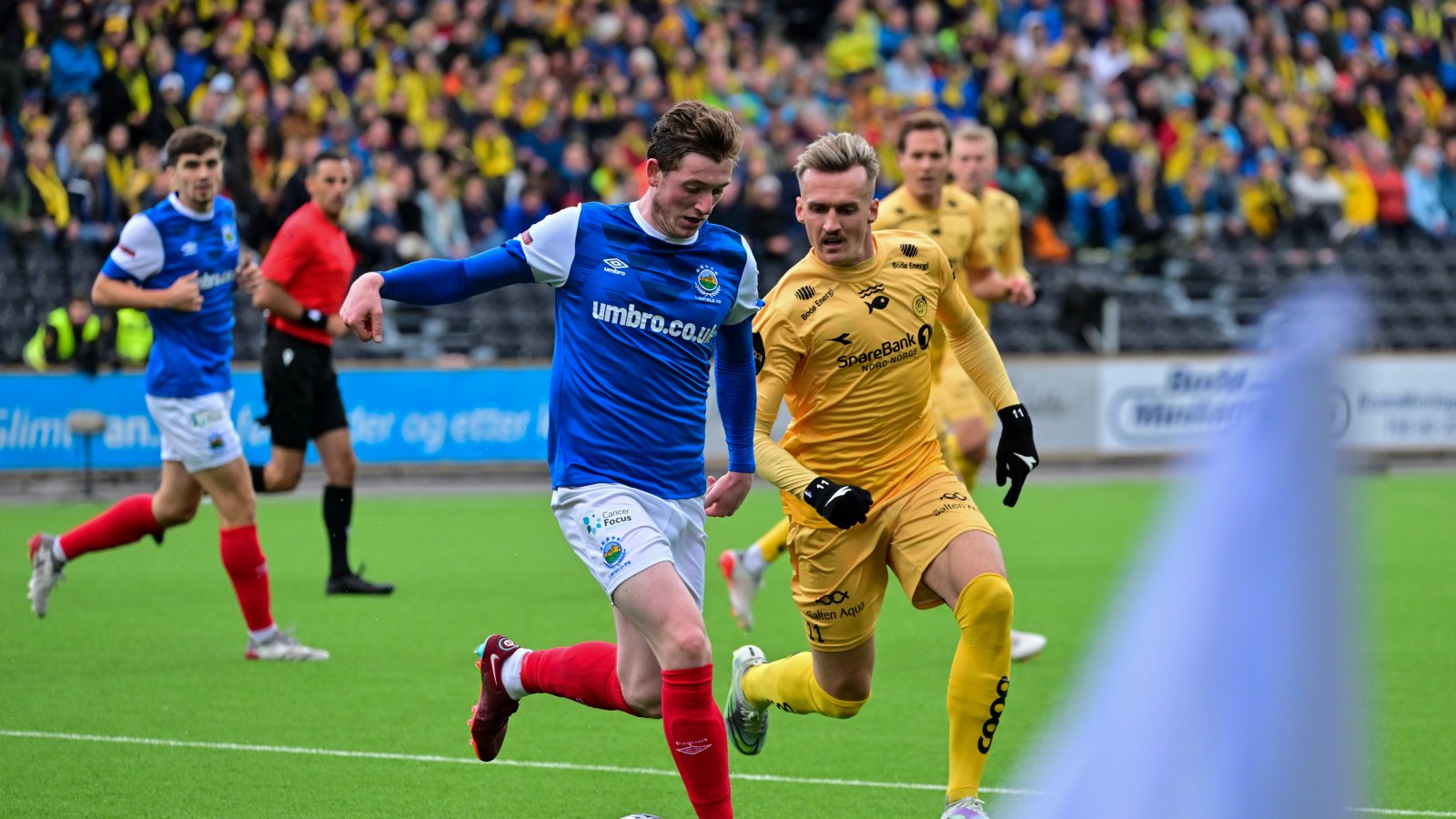 Runar Espejord under kampen mot Linfield på Aspmyra 2022. Kvalifiseringskamp i Champions League. Europakamp.