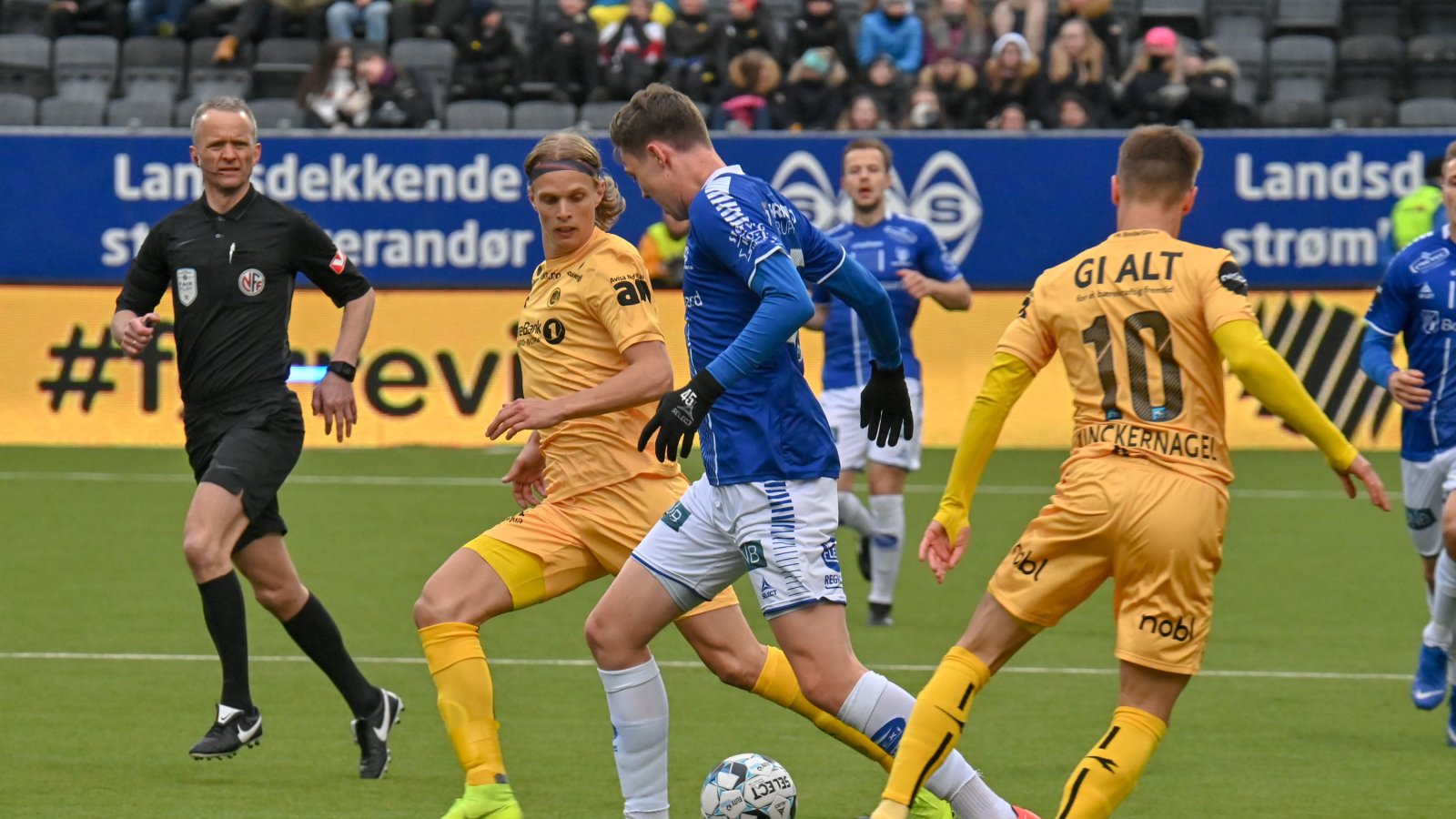 Ulrik Saltnes i kampen mot Sarpsborg 08 i 2019.