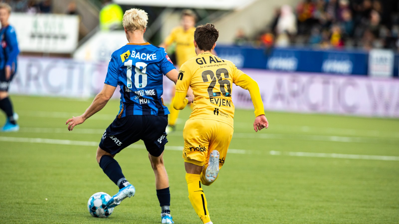 Håkon Evjen i kampen mot Stabæk på Aspmyra 2019.