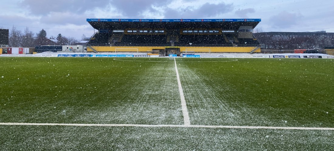 Vinterstemning: Byens befolkning våknet opp til et tynt lag med nysnø søndag.&nbsp;